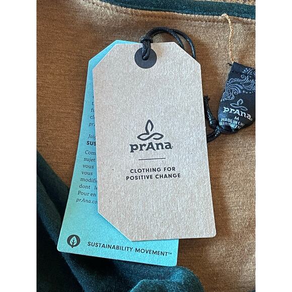 NWT Womens Prana Hunter‎ Green/Khaki Johan Foundation Reversible Midi Dress M - Picture 9 of 13